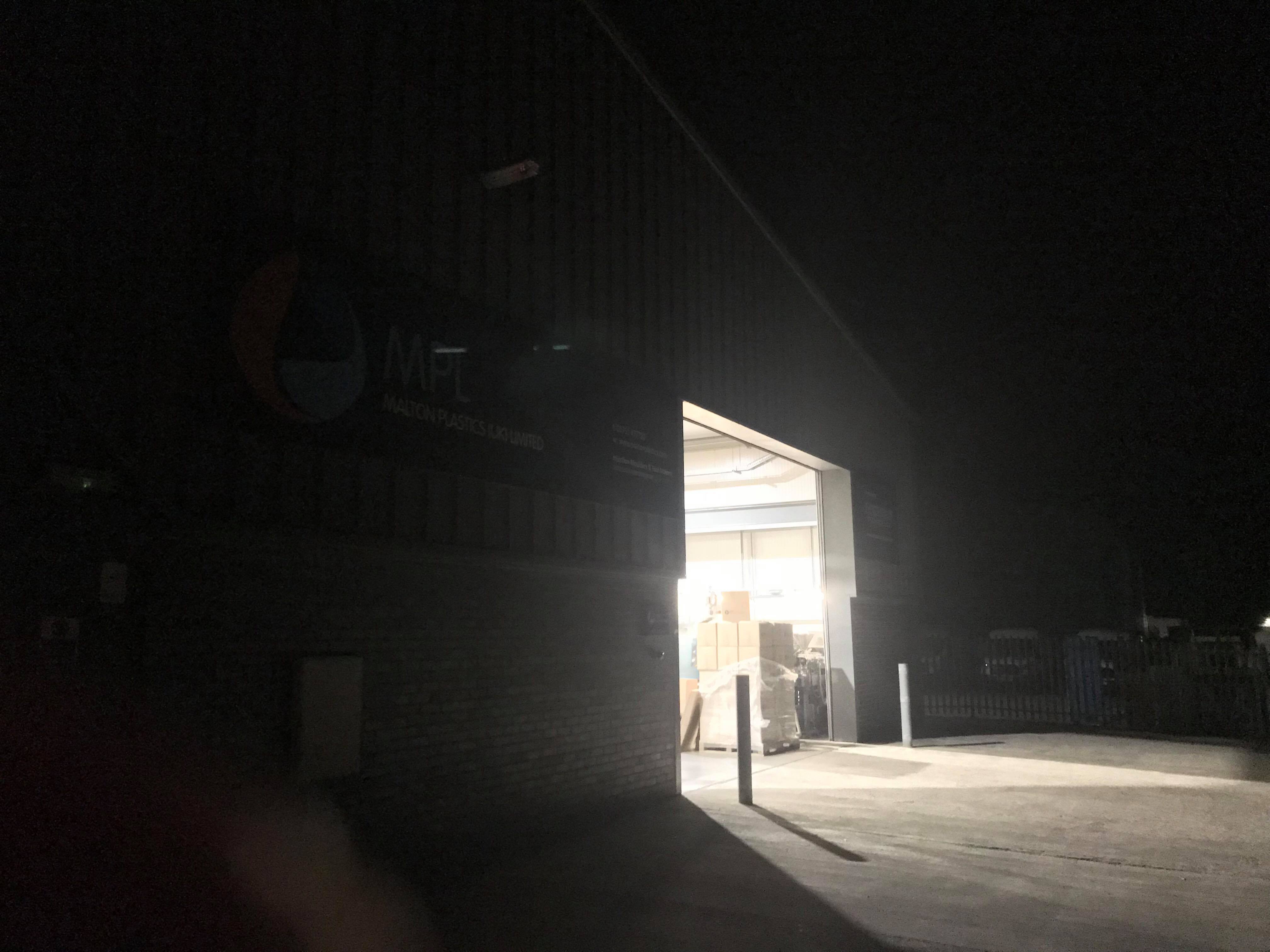 MPL Night Shift open factory door